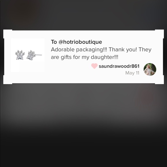 PAW ♡ SILVER Cubic Zirconia Earrings - Picture 3 of 6